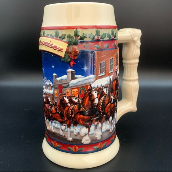Vintage 2003 Budweiser Holiday Stein Mug - Picture 4 of 11
